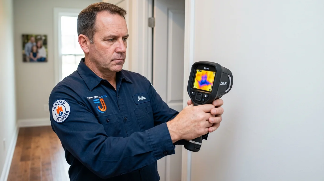 Thermal imaging leak detection by Johns Plumbing LLC in Two Rivers
